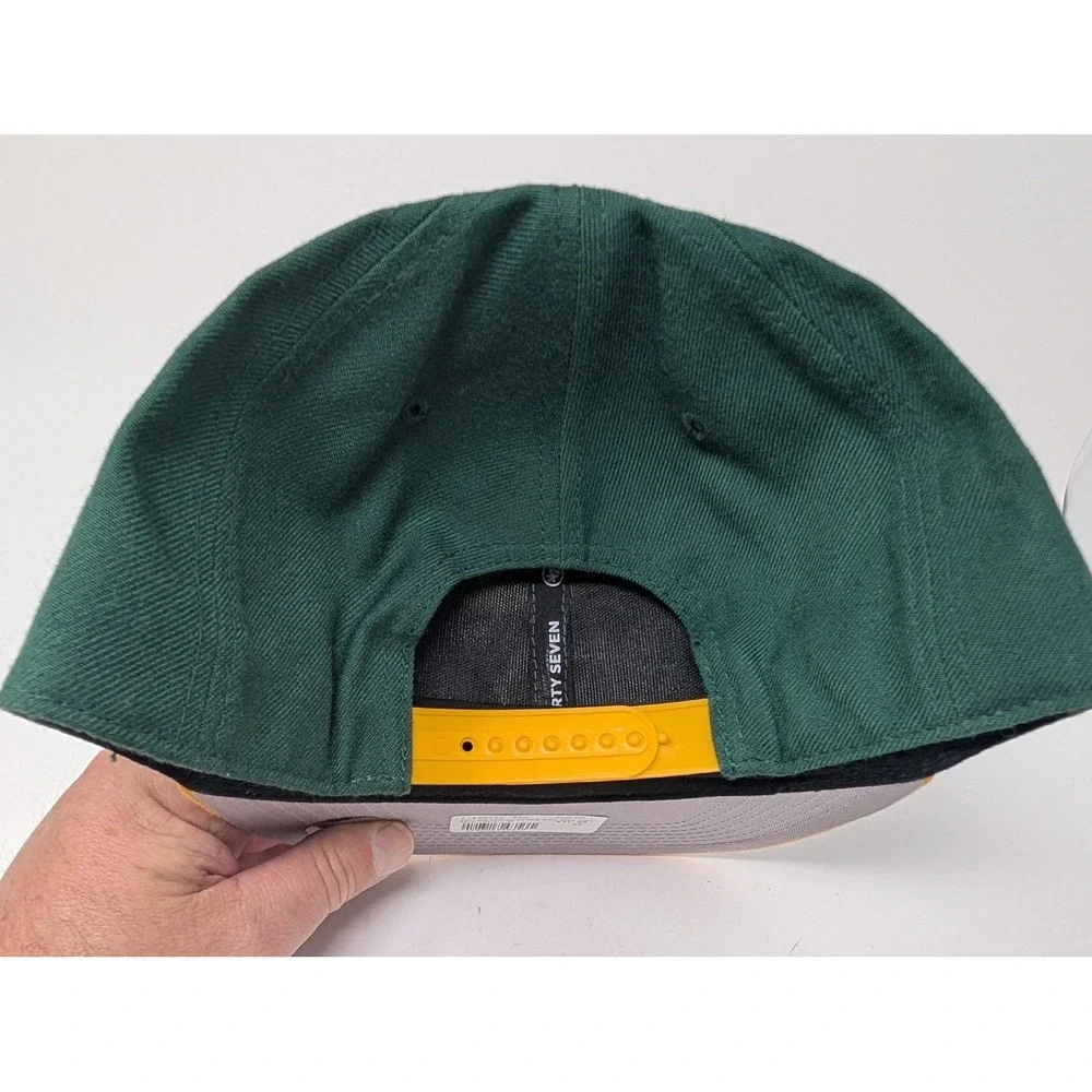 Oakland Athletics Hat Cap Snap Back Mens One Size Green MLB Baseball '47 Captain